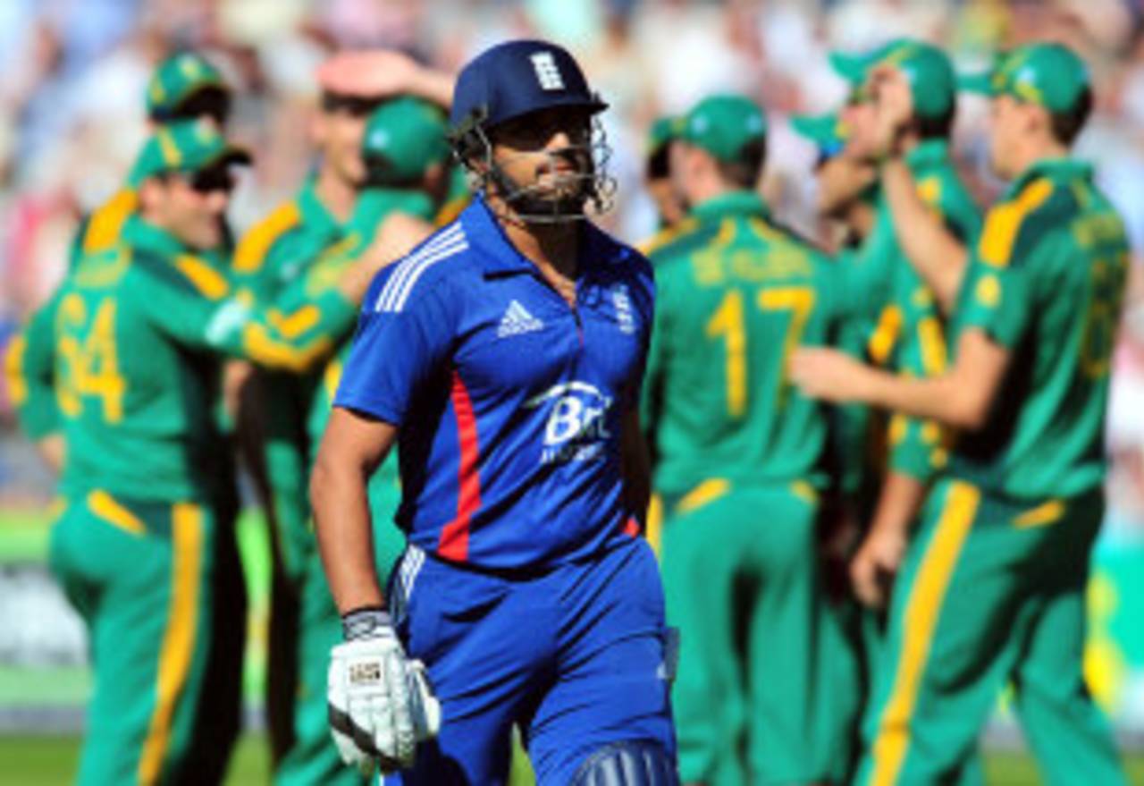 Ravi Bopara made a second ball duck, England v South Africa, 5th NatWest ODI, Trent Bridge, September, 5, 2012