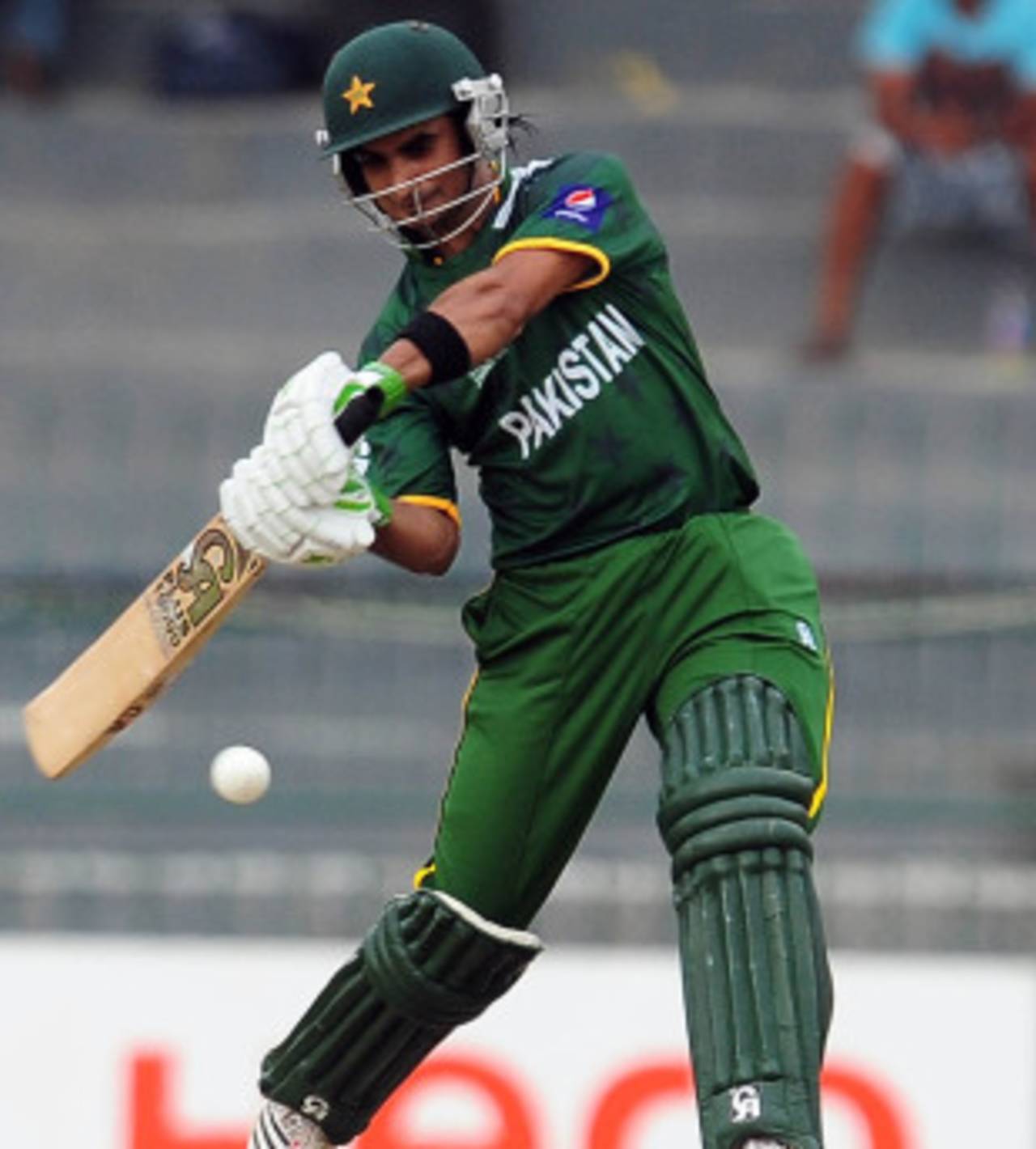 Imran Nazir plays towards the off side, India v Pakistan, World Twenty20 warm-ups, Colombo, September 17, 2012