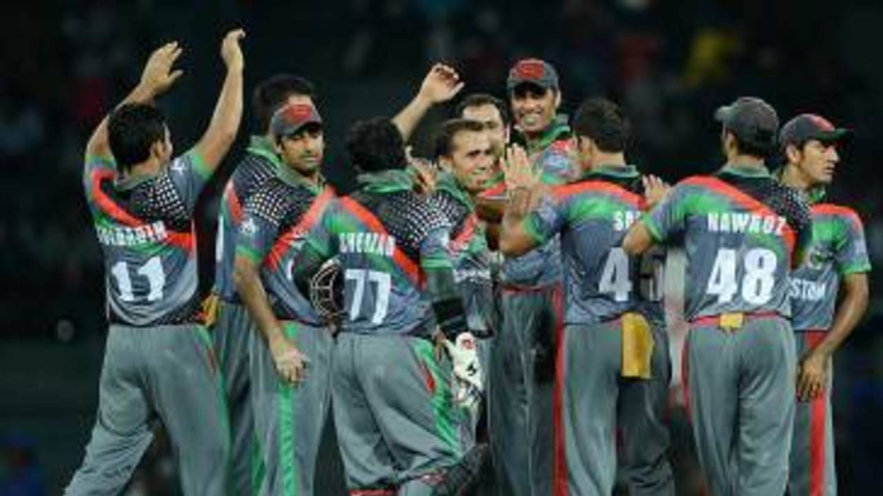 Afghanistan celebrate a wicket, Afghanistan v India, World T20, Group A, Colombo, September, 19, 2012