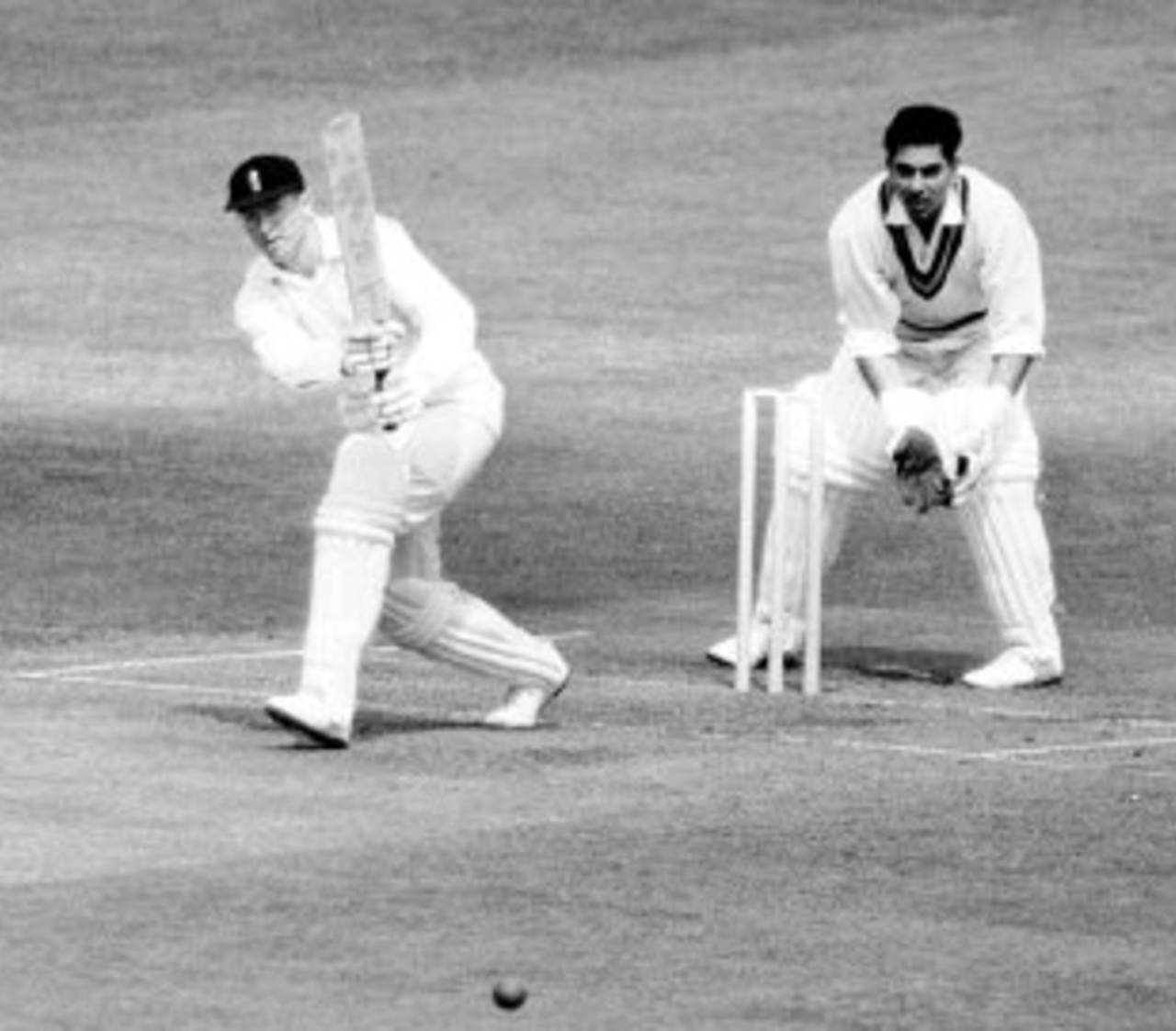 A rare attacking shot from Geoff Boycott on the first day of the Headingley Test, where he scored 106 in six hours. "I had shown that I had the character to stick with it," he later wrote&nbsp;&nbsp;&bull;&nbsp;&nbsp;PA Photos