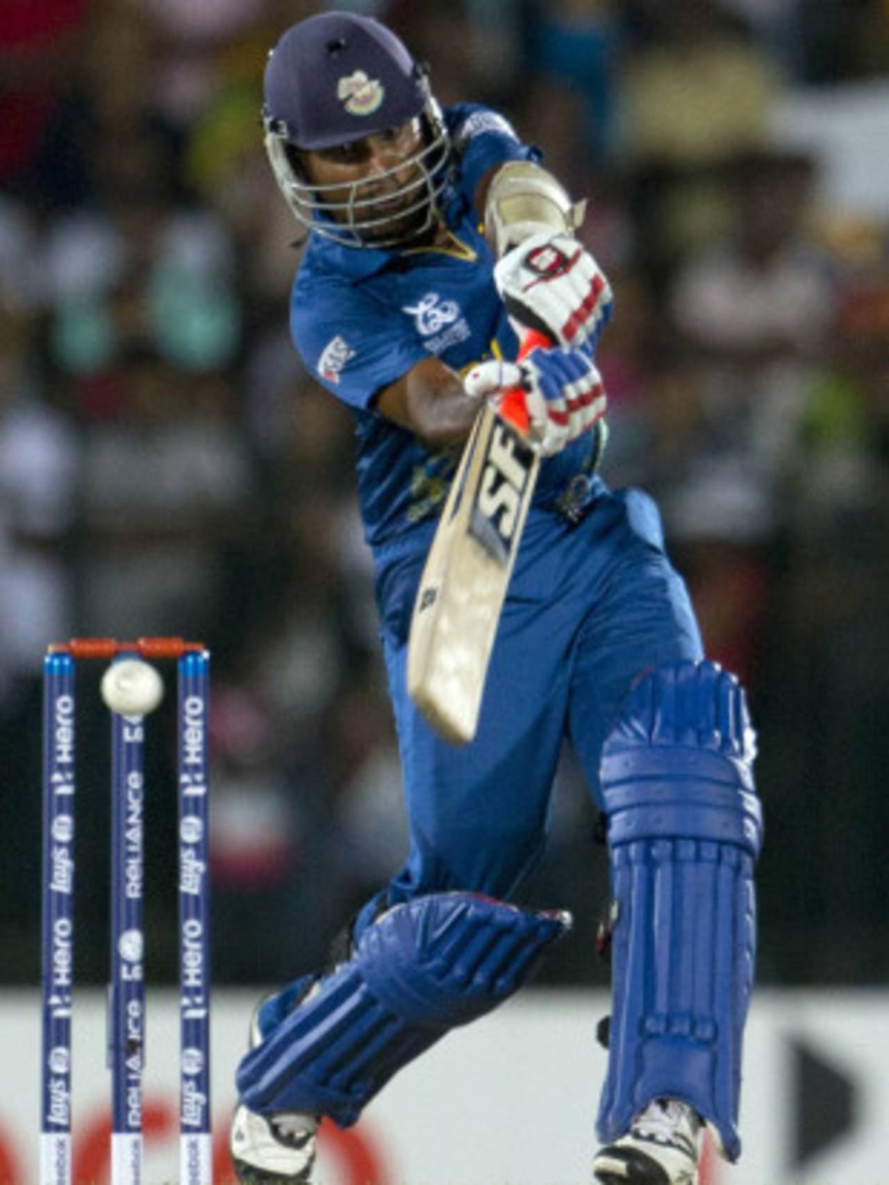 The Sri Lankan batsman struggled in the seaming conditions&nbsp;&nbsp;&bull;&nbsp;&nbsp;Associated Press