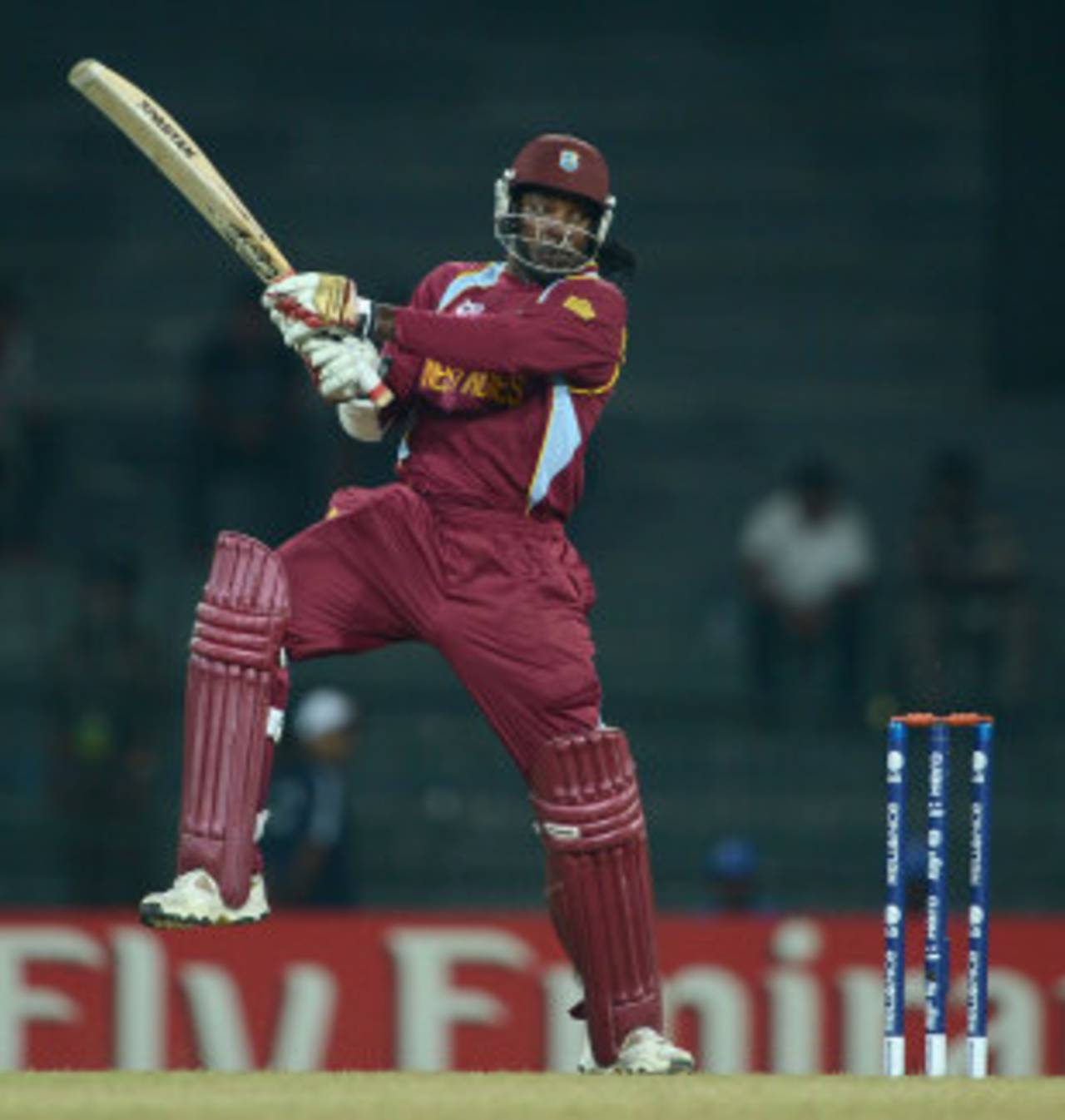 Chris Gayle announced himself on the tournament with four sixes, Australia v West Indies, World T20 2012, Group B, Colombo, September, 22, 2012