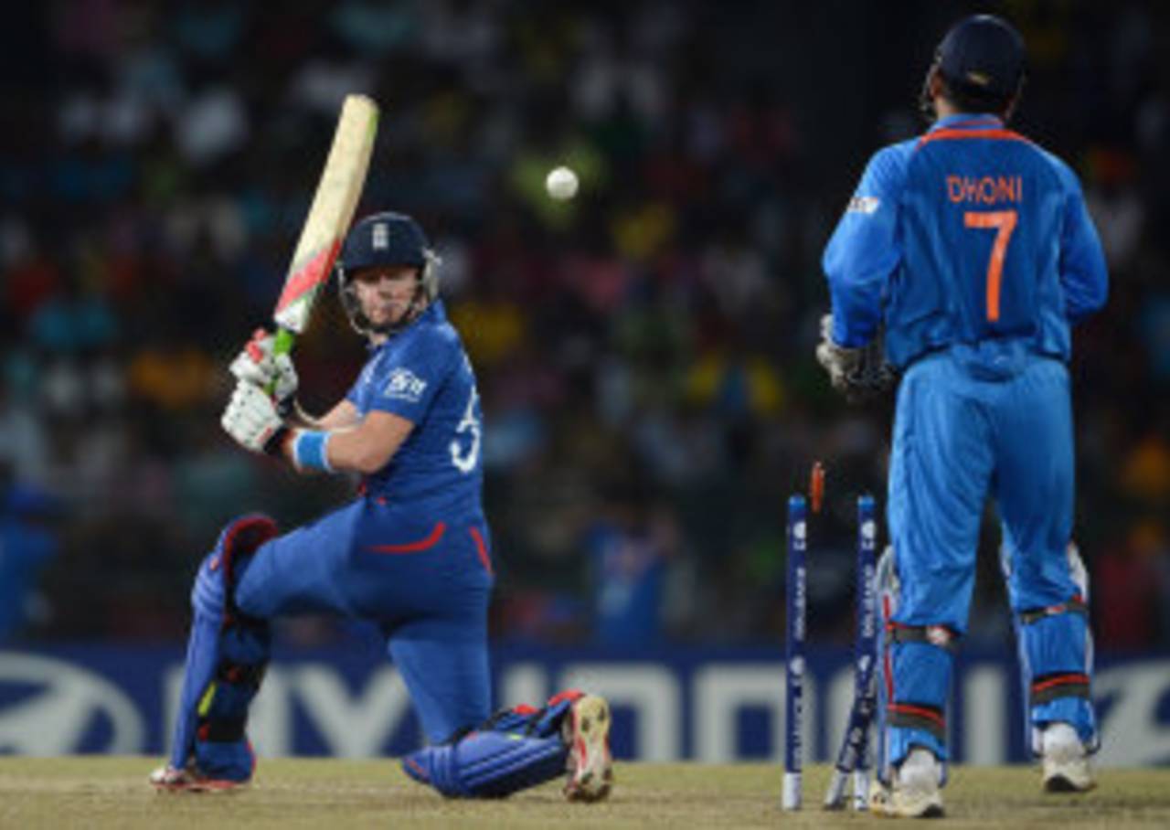Jonny Bairstow failed to pick Piyush Chawla's googly, England v India, World Twenty20, Group A, Colombo