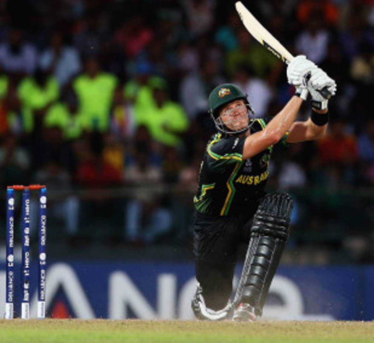 Shane Watson lofts a delivery, Australia v South Africa, Super Eights, World Twenty20, Colombo, September 30, 2012