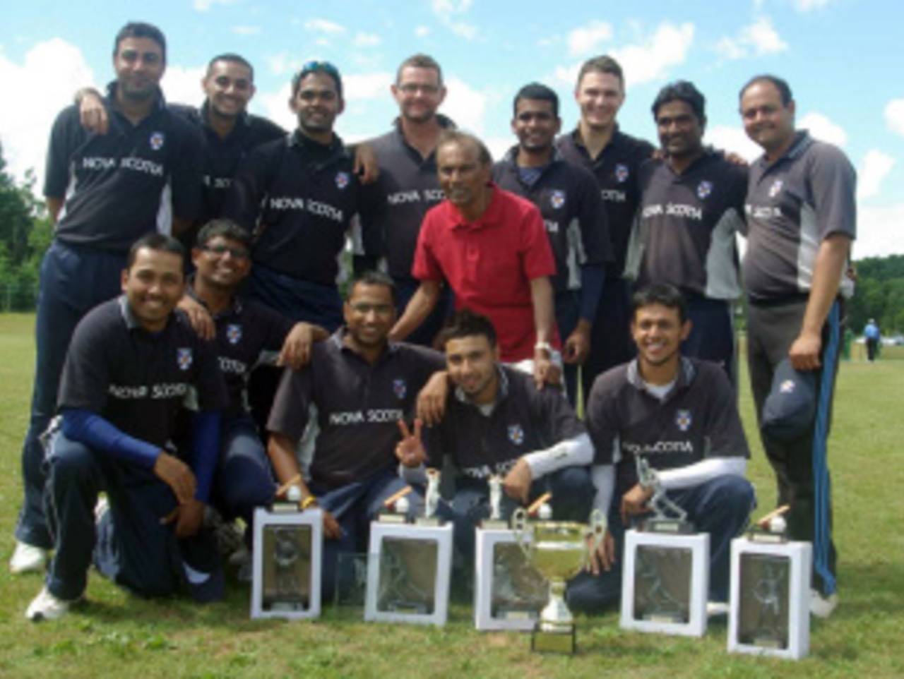 The Nova Scotia squad that won the Atlantic Twenty20 Cup in 2012