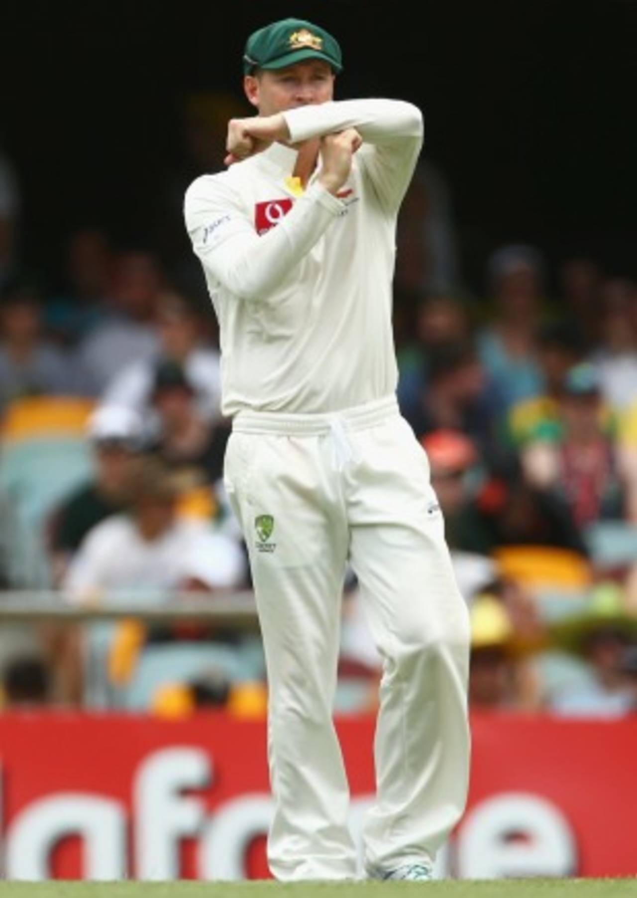 Michael Clarke asks for a review, Australia v South Africa, first Test, Brisbane, November 9, 2012