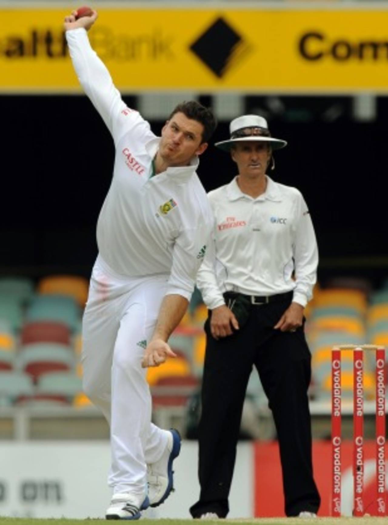 At one stage Graeme Smith had to bowl himself to Ed Cowan as he approached a century&nbsp;&nbsp;&bull;&nbsp;&nbsp;Getty Images