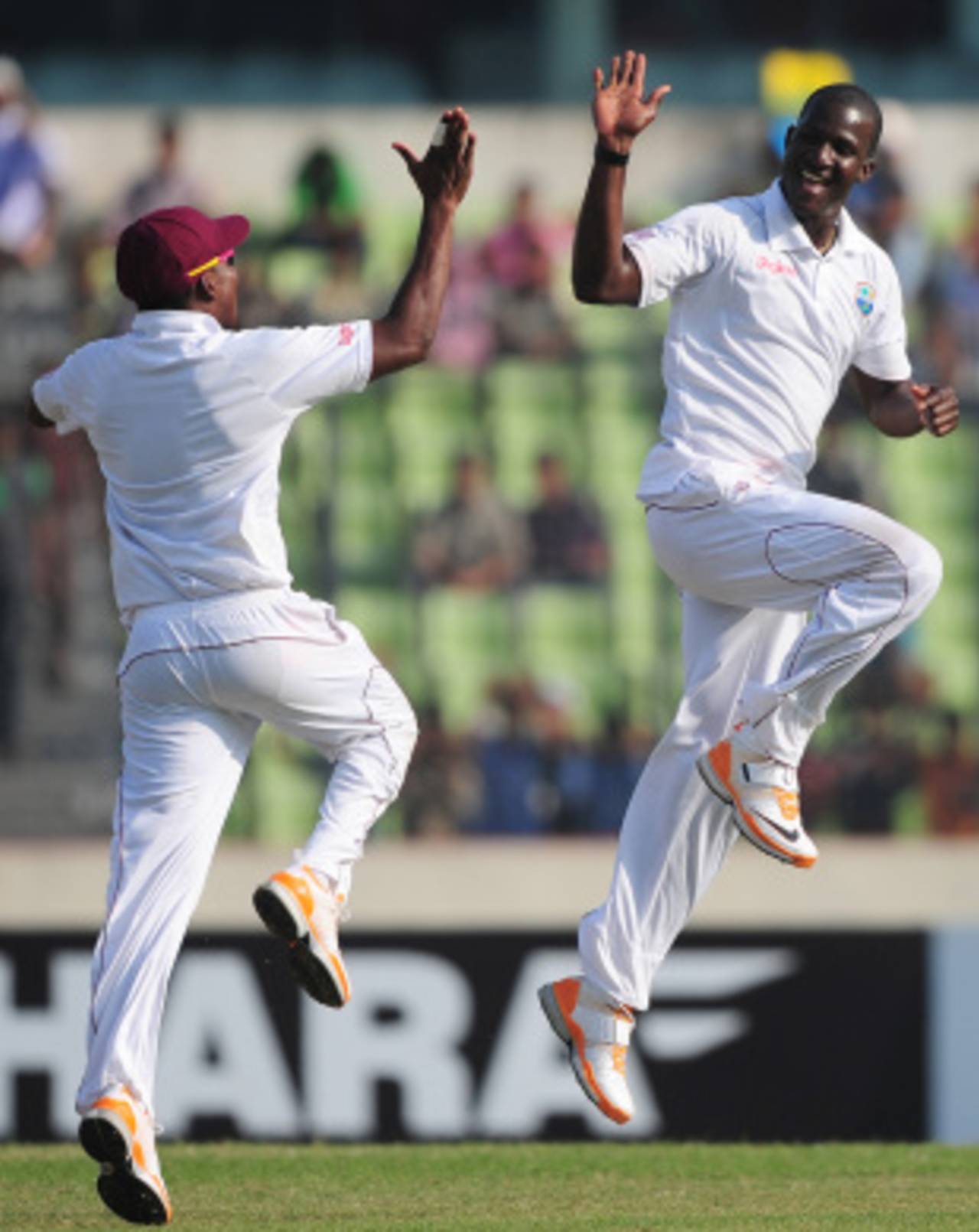 West Indies coach Ottis Gibson: "There is not a lot on the pitch, not a lot of swing. So guys running in were trying hard. They put in a lot of effort."&nbsp;&nbsp;&bull;&nbsp;&nbsp;AFP
