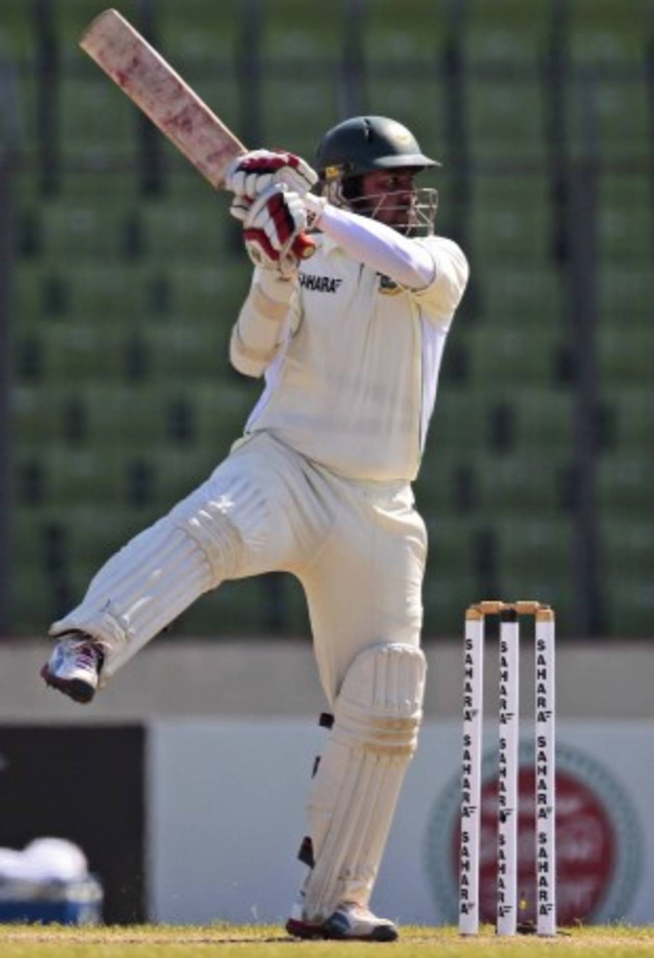 Shahriar Nafees cuts off the back foot, Bangladesh v West Indies, 1st Test, Mirpur, 5th day, November 17, 2012