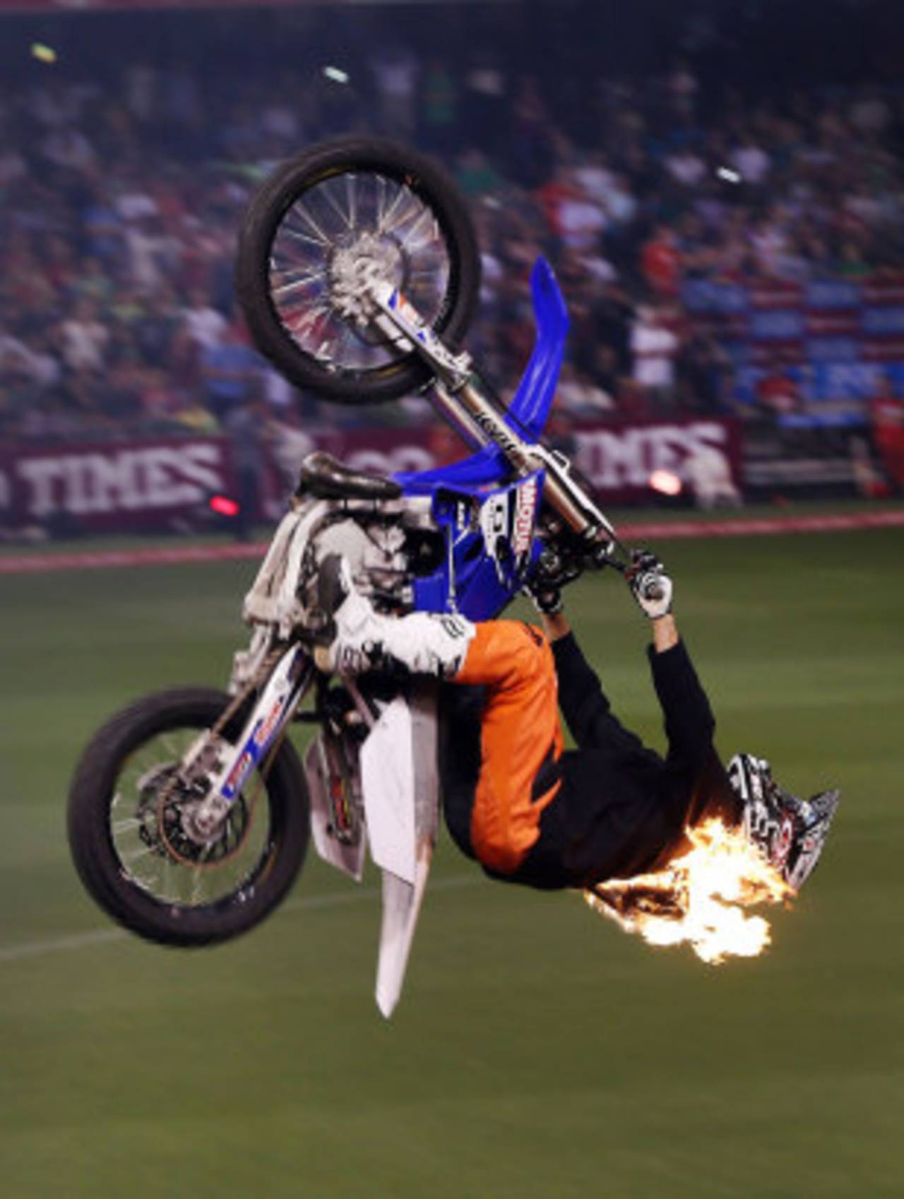 Motorcross stunts were part of the mid-innings entertainment&nbsp;&nbsp;&bull;&nbsp;&nbsp;Getty Images