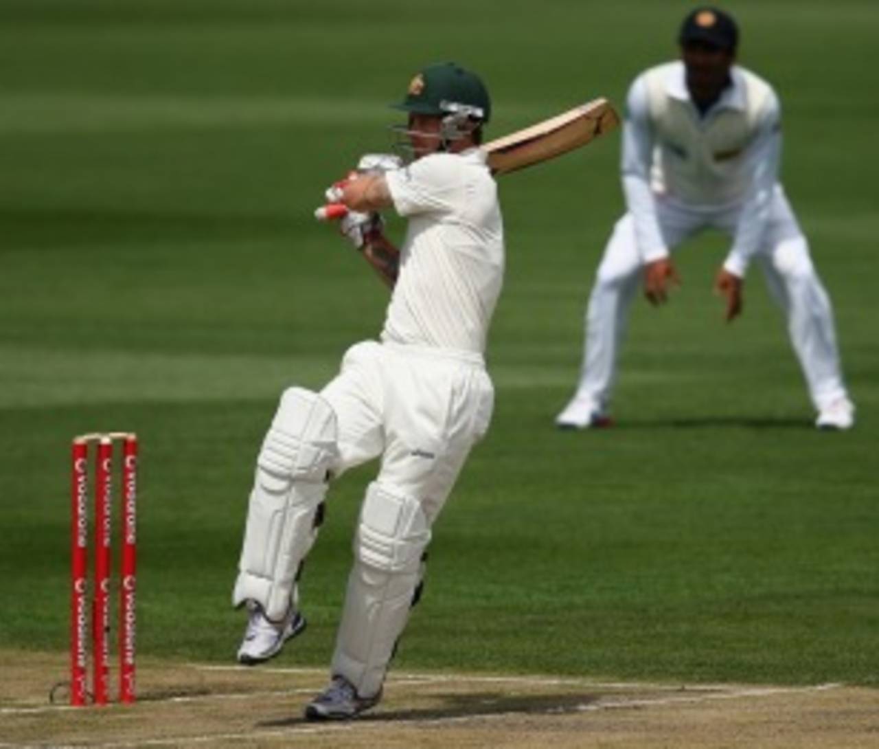 Matthew Wade plays a pull, Australia v Sri Lanka, 1st Test, Hobart, 2nd day, December 15, 2012