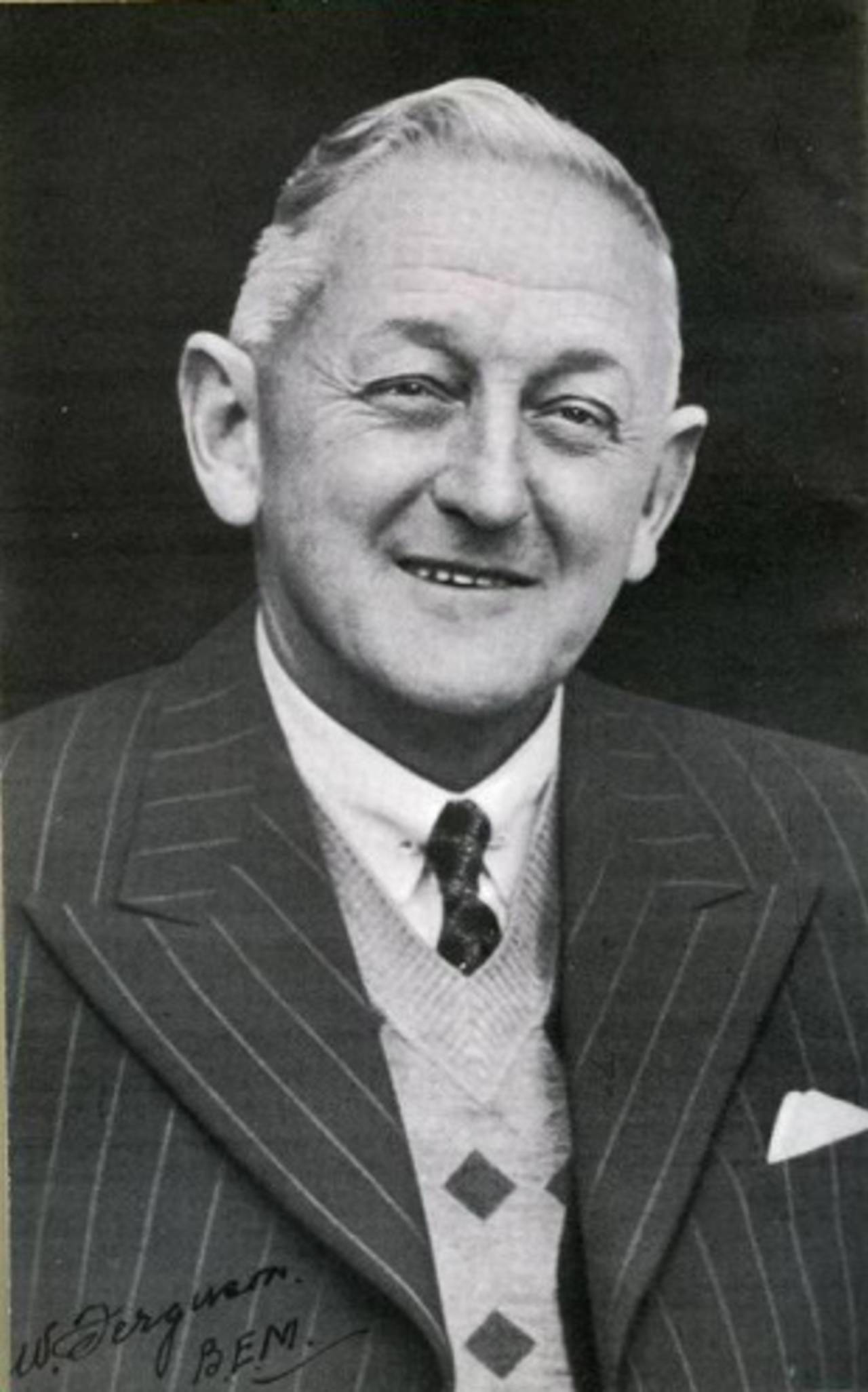 Ferguson in 1957, when he was awarded the British Empire medal&nbsp;&nbsp;&bull;&nbsp;&nbsp;Nicholas Kaye