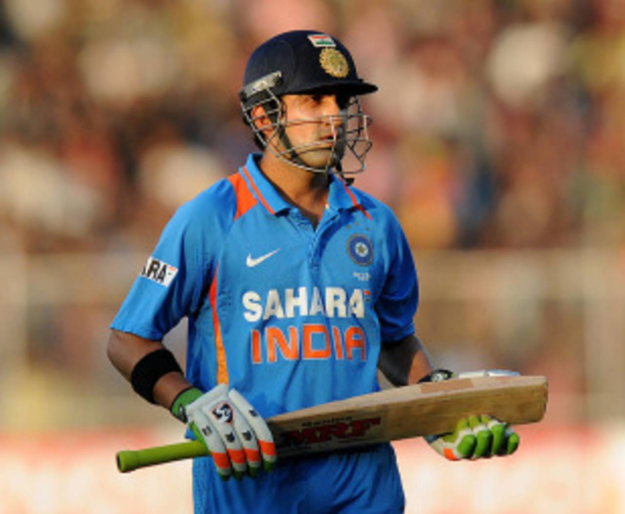 Gautam Gambhir was dismissed after scoring a quick 21, India v Pakistan, 2nd Twenty20, Ahmedabad, December 28, 2012