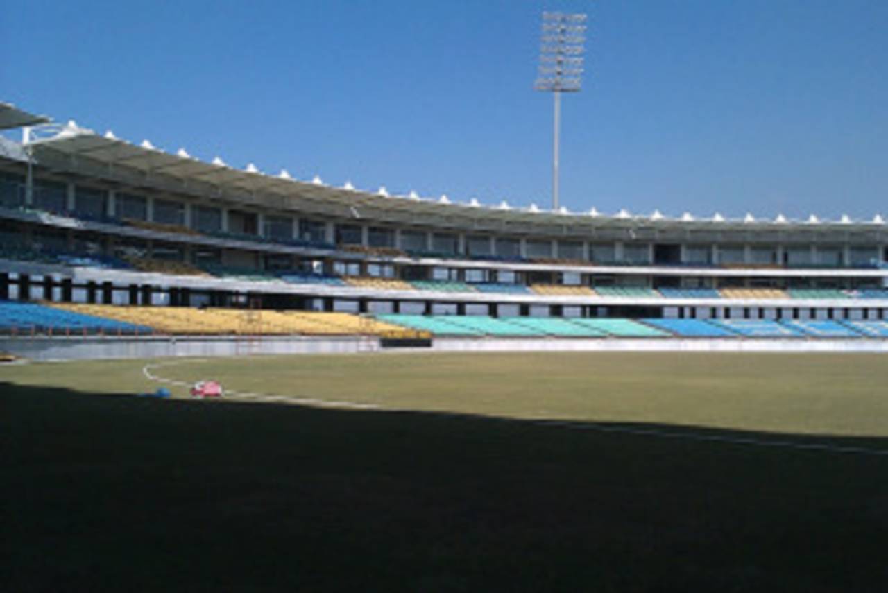 The stands at the Saurashtra Cricket Association Stadium, Rajkot, December 28, 2012