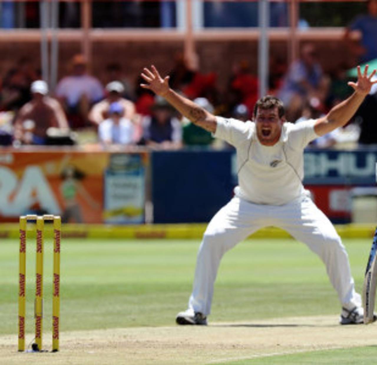 Doug Bracewell got Graeme Smith cheaply, South Africa v New Zealand, 1st Test, Cape Town, 1st day, January 2, 2013