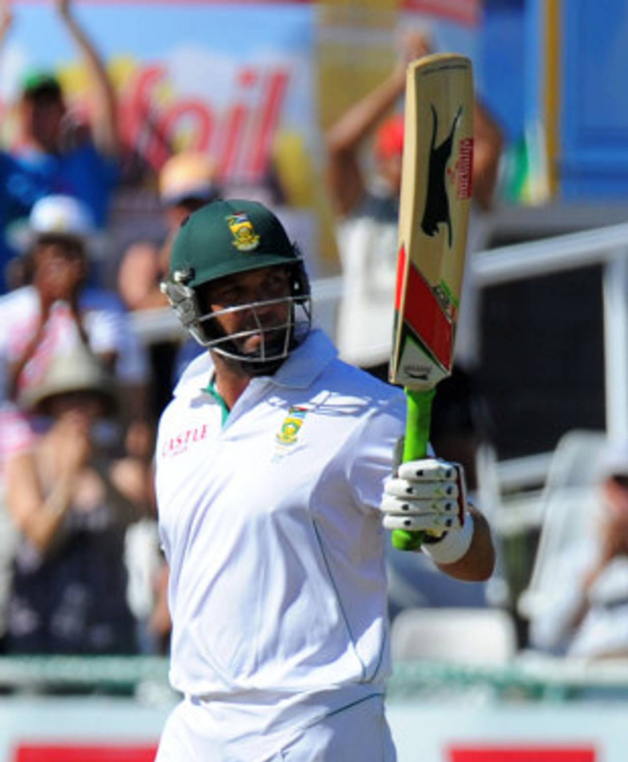 Jacques Kallis celebrates a half-century, South Africa v New Zealand, 1st Test, Cape Town, 1st day, January 2, 2013