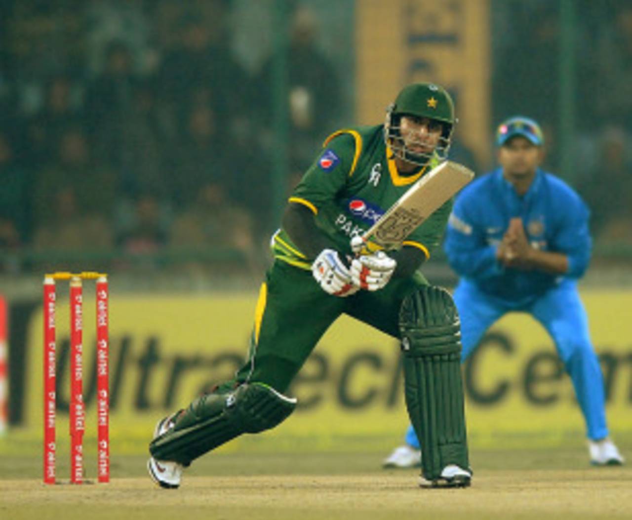 Nasir Jamshed scored 34, India v Pakistan, 3rd ODI, Delhi, January 6, 2013