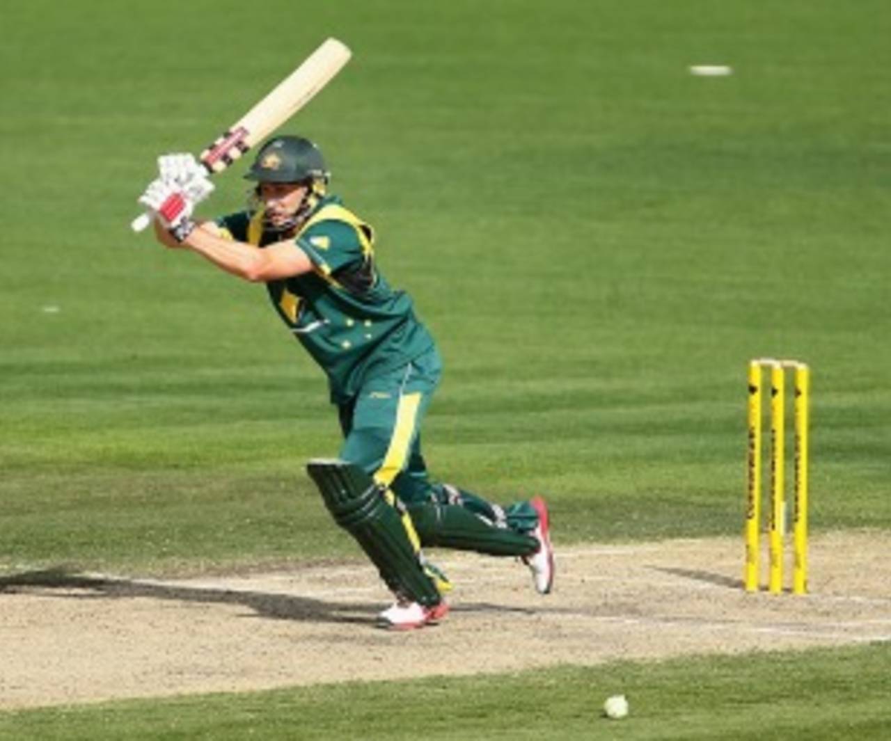 David Hussey scored a quick 34 before he was run out, Australia v Sri Lanka, 5th ODI, Hobart, January 23, 2013