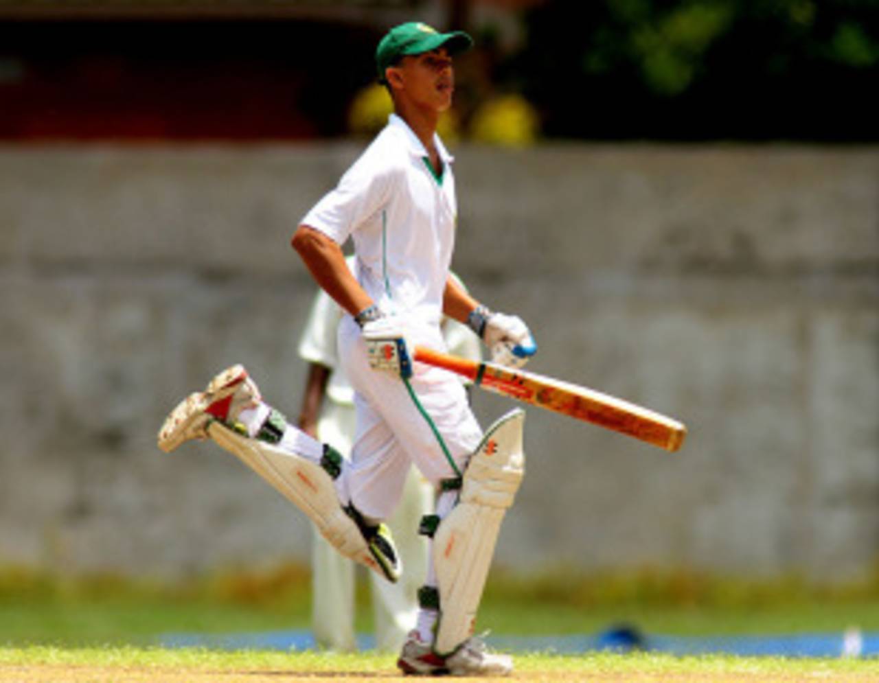 Tagenarine Chanderpaul runs between the wickets, WICB Under-17 tournament, July 4, 2012