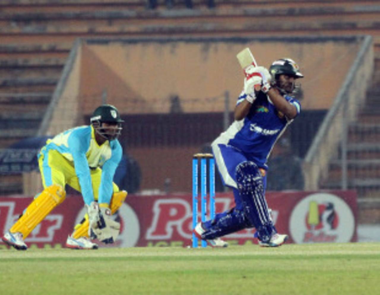 Shahriar Nafees drives on his way to a century, Khulna Royal Bengals v Duronto Rajshahi, Bangladesh Premier League, Khulna, January 24, 2013