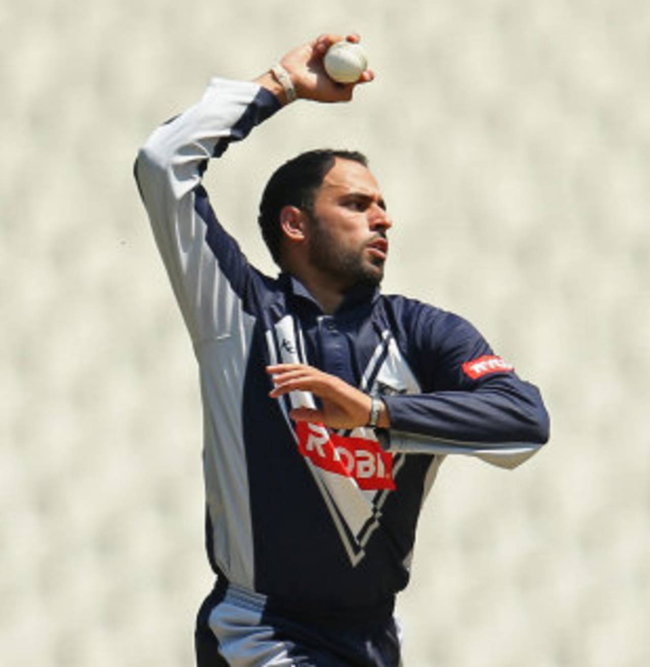 Fawad Ahmed claimed 2 for 21, Victoria v England Lions, Tour match, Melbourne, February 13, 2013