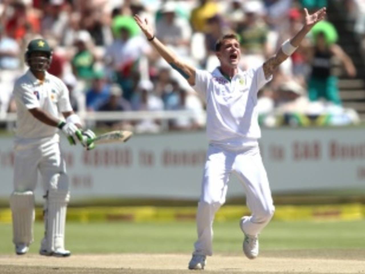 Dale Steyn appeals against Mohammad Hafeez, South Africa v Pakistan, 2nd Test, Cape Town, 3rd day, February 16, 2013