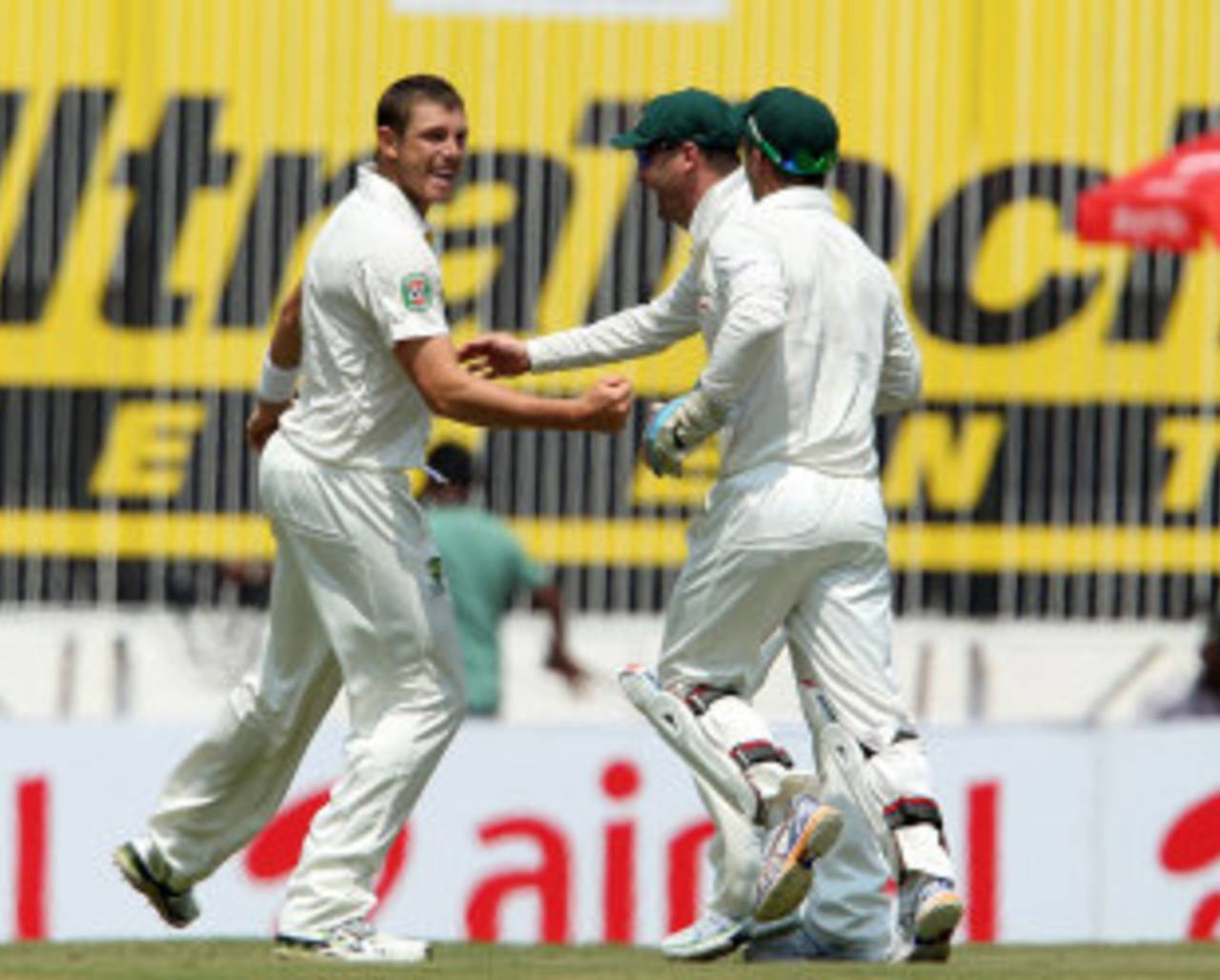 James Pattinson stung India thrice in his six overs after India's spinners took all 10 Australian wickets&nbsp;&nbsp;&bull;&nbsp;&nbsp;BCCI