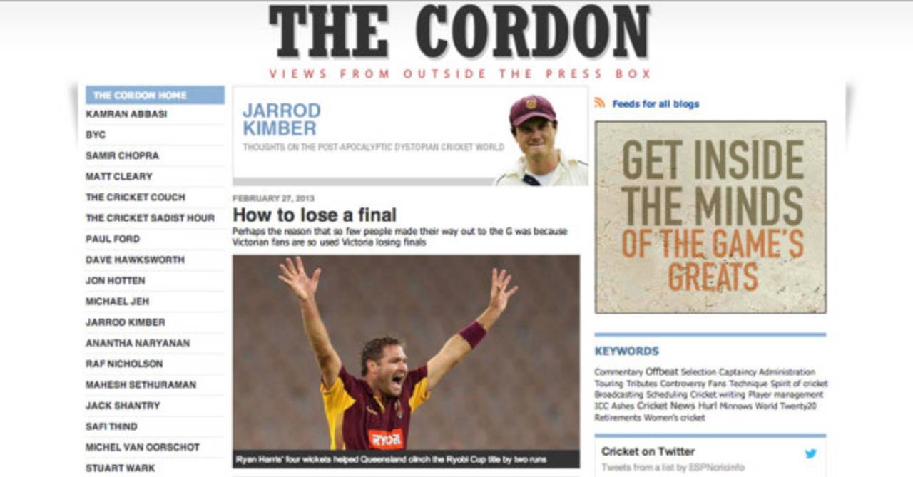 Cordon blog screenshot