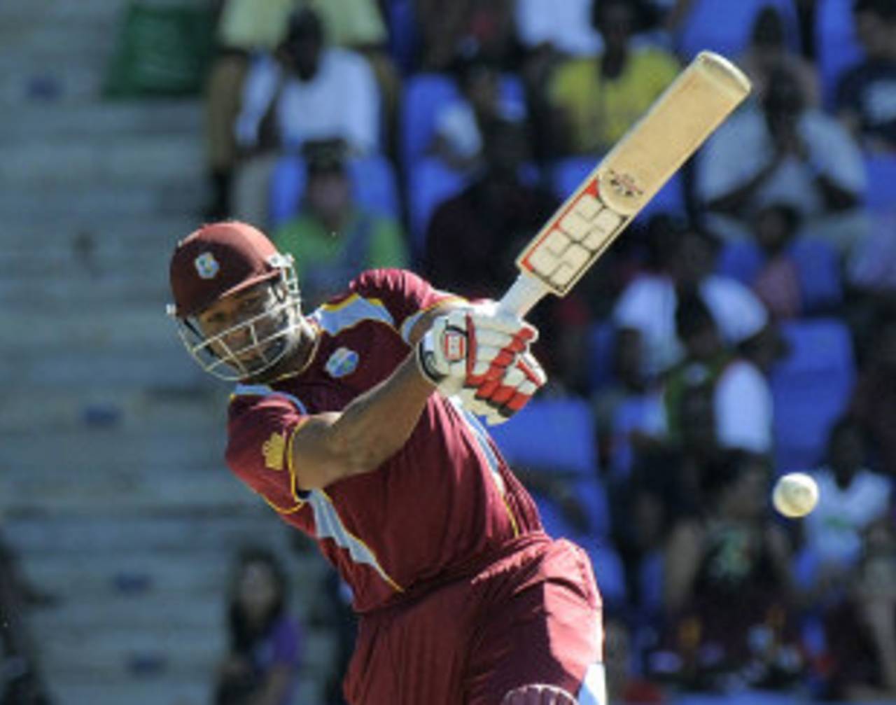 Kieron Pollard top scored with an unbeaten 45, West Indies v Zimbabwe, 2nd T20I, Antigua, March 3, 2013