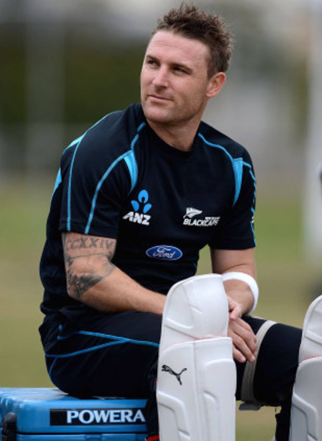 Brendon McCullum awaits his turn at the nets, Dunedin, March 5, 2013