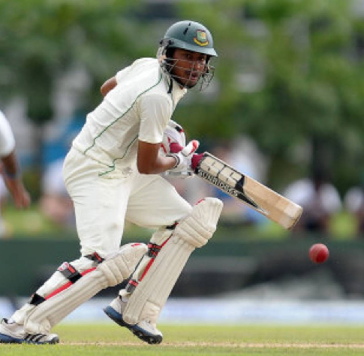 Anamul Haque guides one behind square, Sri Lanka v Bangladesh, 1st Test, Galle, 2nd day, March 9, 2013