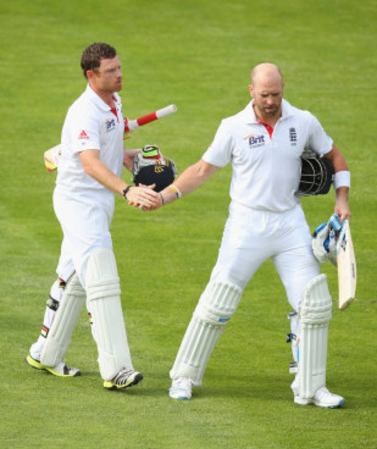 Ian Bell and Matt Prior walk off at the end of the day's play, New Zealand v England, 1st Test, Dunedin, 5th day, March 10, 2013