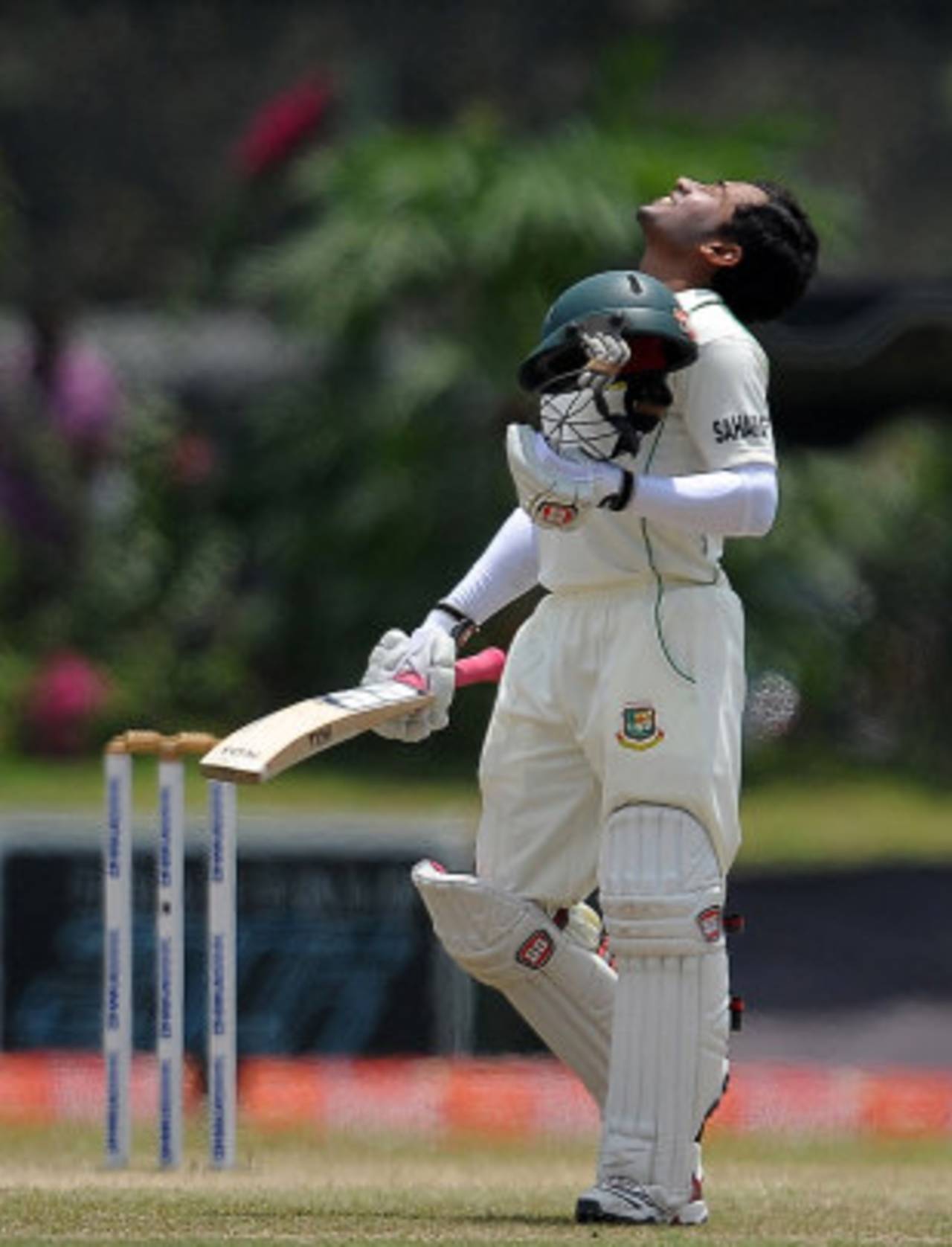 Mushfiqur Rahim is ecstatic after becoming Bangladesh's first double centurion, Sri Lanka v Bangladesh, 1st Test, Galle, 4th day, March 11, 2013