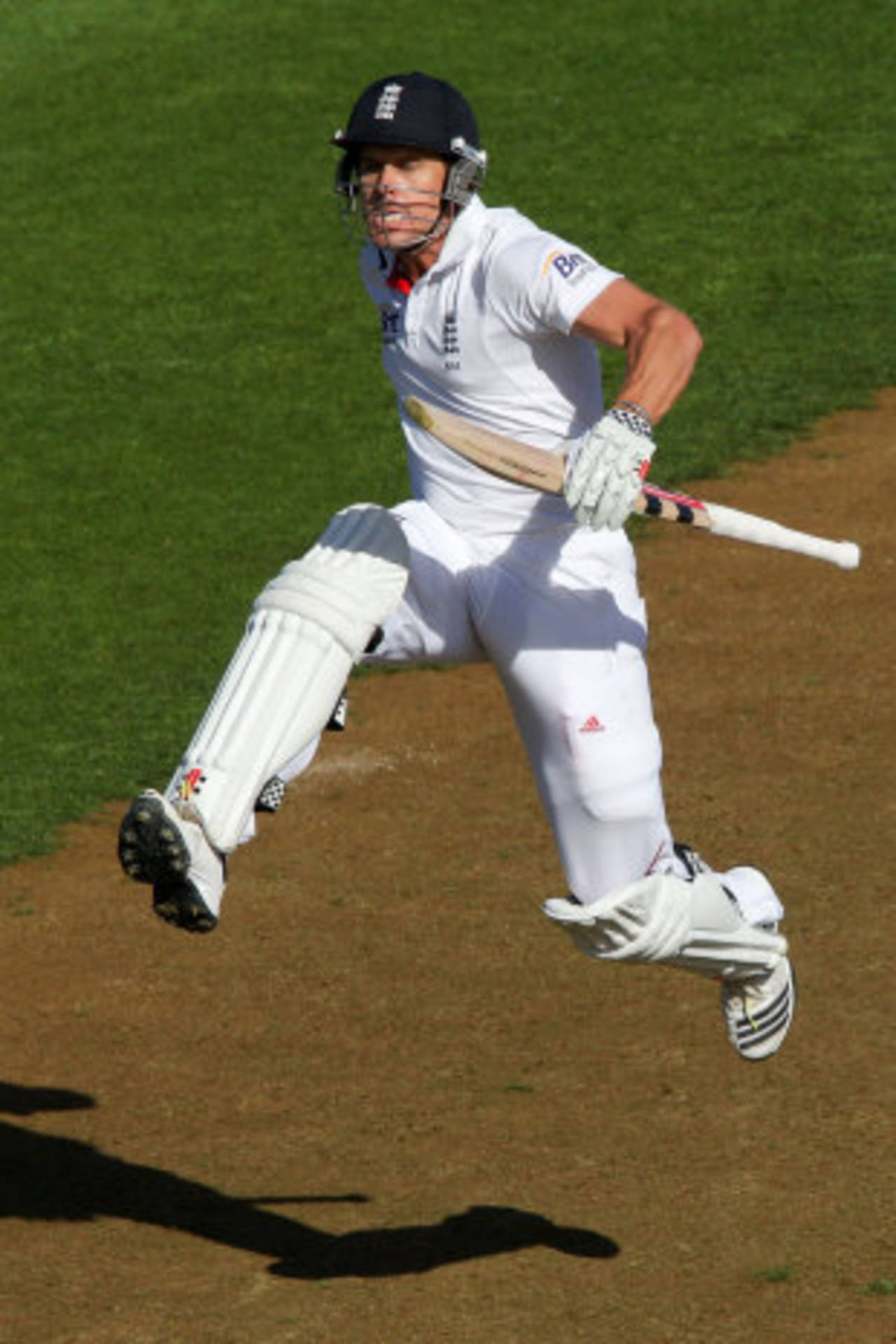 Nick Compton celebrates his second consecutive century, New Zealand v England, 2nd Test, Wellington, 1st day, March 14, 2013