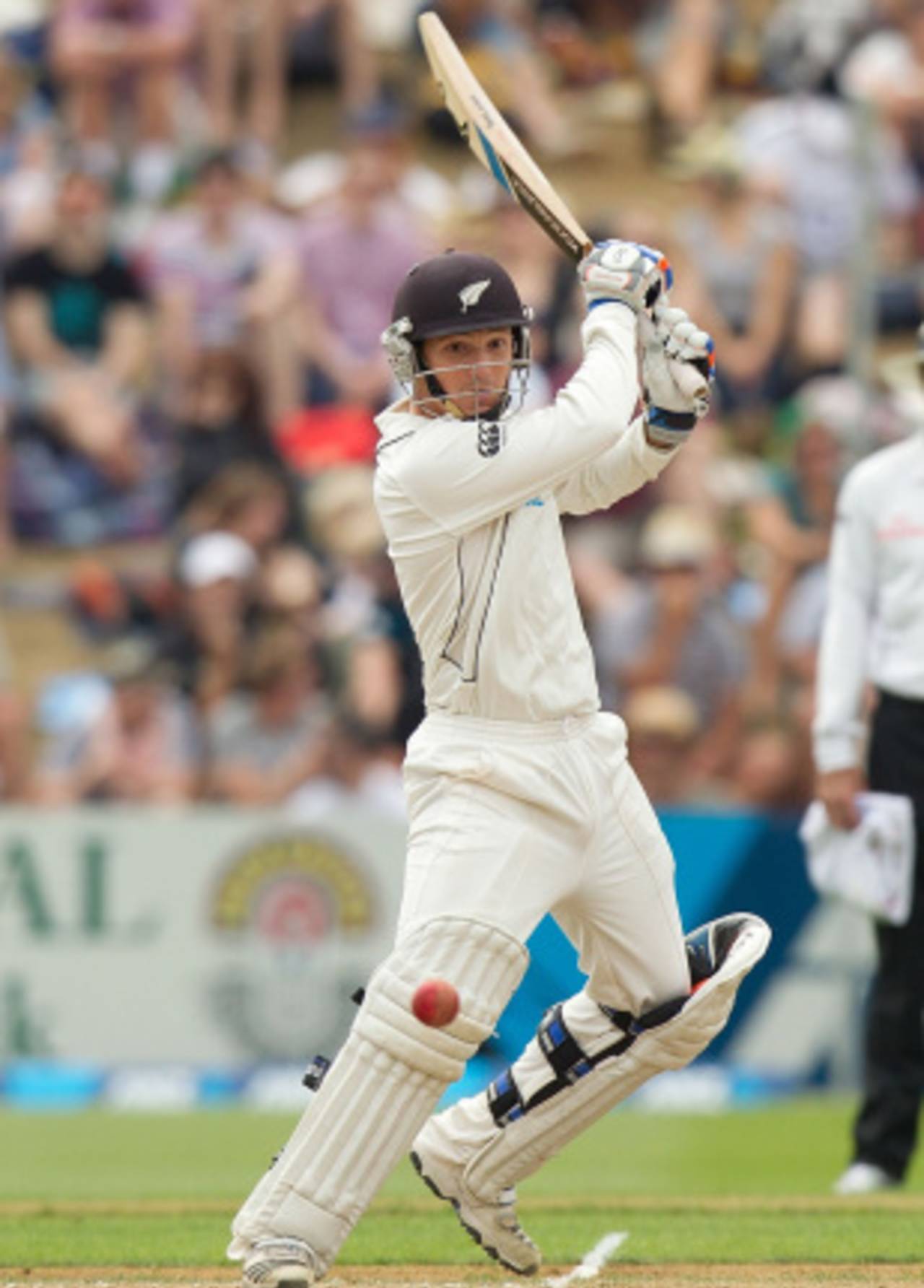 BJ Watling hits through the off side, New Zealand v England, 2nd Test, Wellington, 3rd day, March 16, 2013