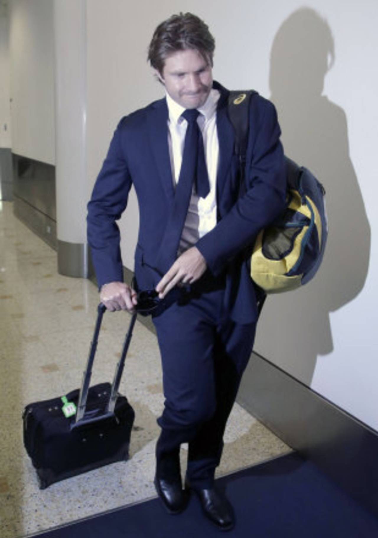 Shane Watson at the Sydney airport before his departure to India