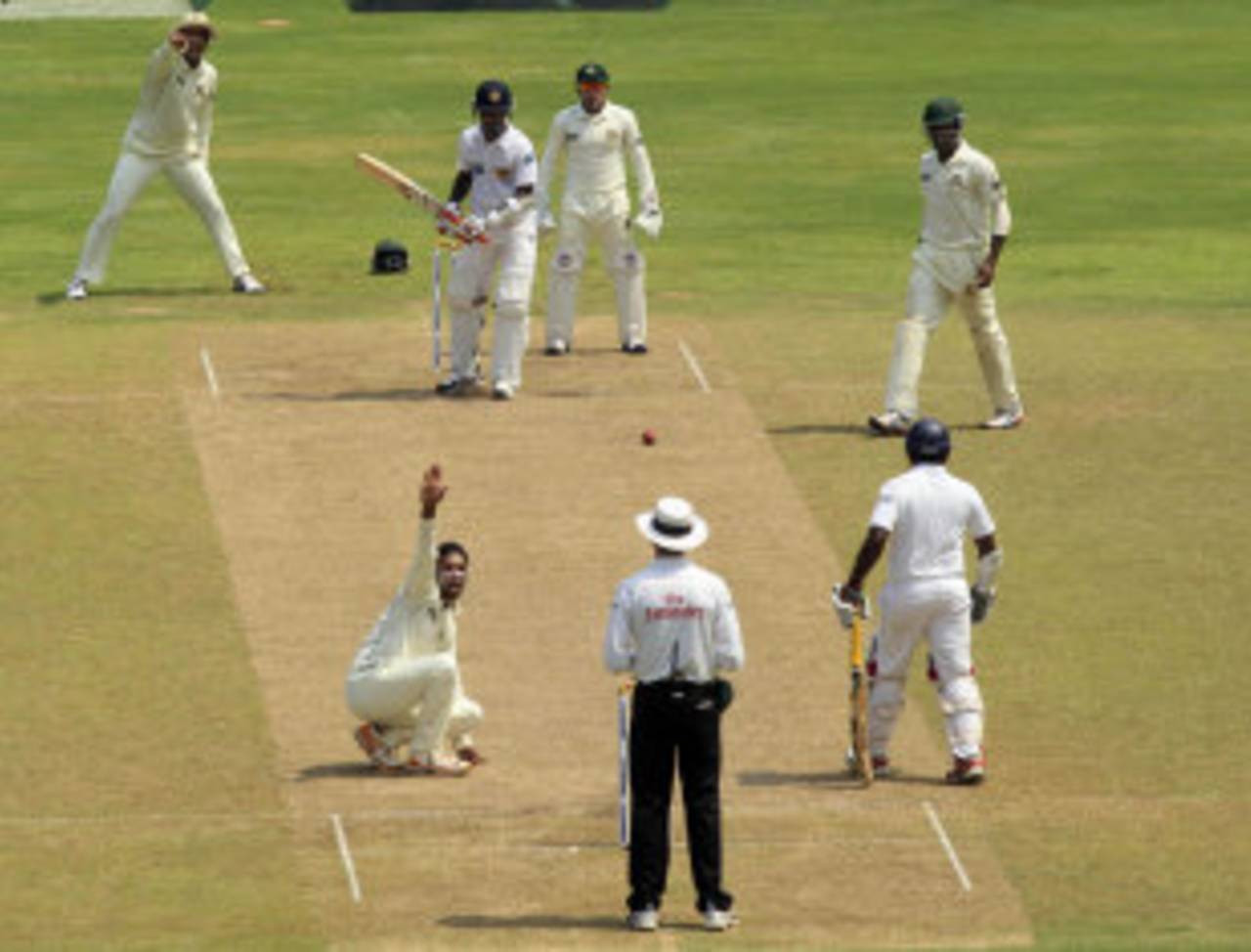 Sohag Gazi belts out an appeal, Sri Lanka v Bangladesh, 2nd Test, Colombo, 3rd day, March 18, 2013