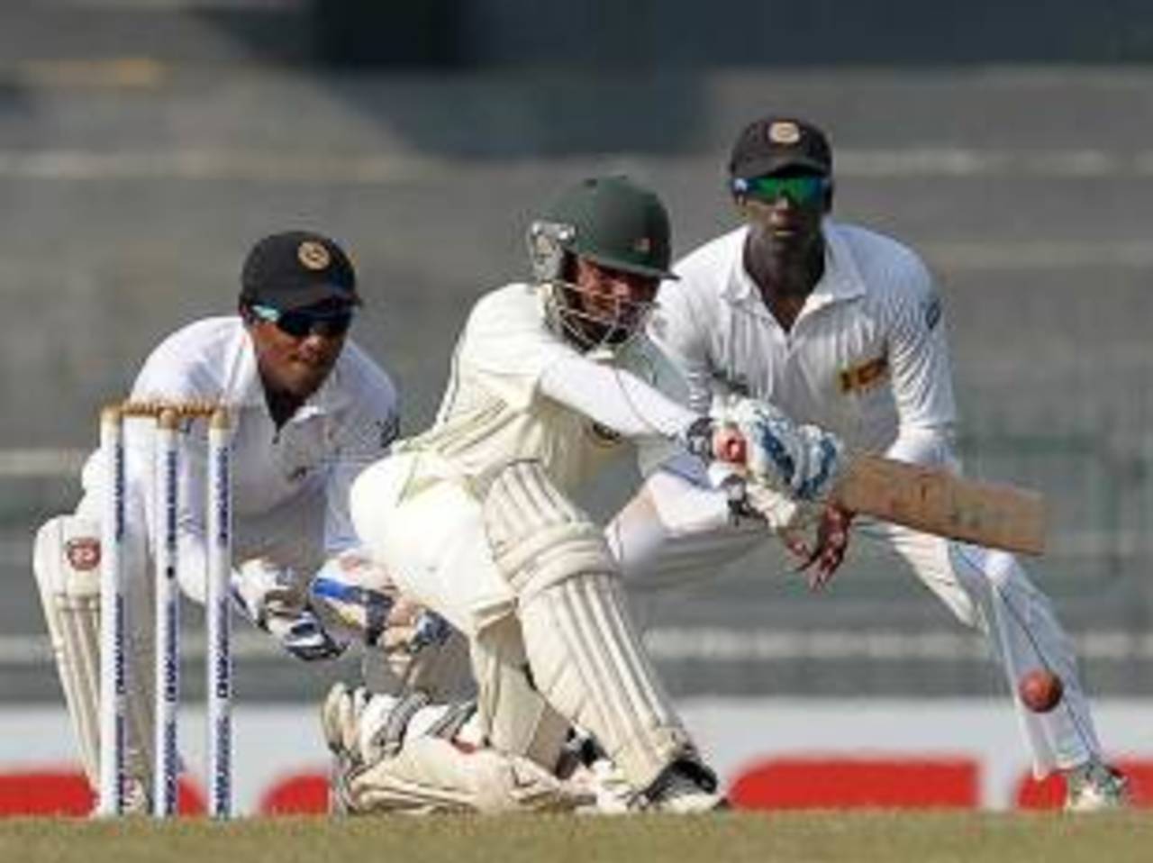 Mominul Haque made 37 before being given out caught at short leg&nbsp;&nbsp;&bull;&nbsp;&nbsp;AFP