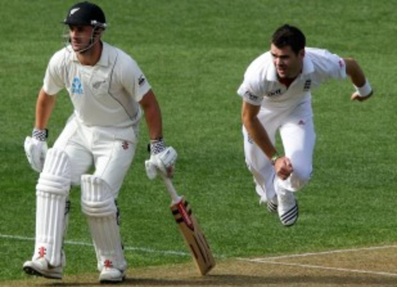 James Anderson has not been impressed with the bowling creases in New Zealand&nbsp;&nbsp;&bull;&nbsp;&nbsp;Getty Images