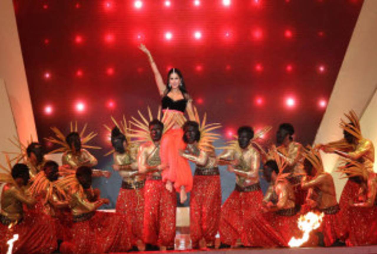 Indian actor Katrina Kaif performs at the IPL opening ceremony, Kolkata, April 2, 2013