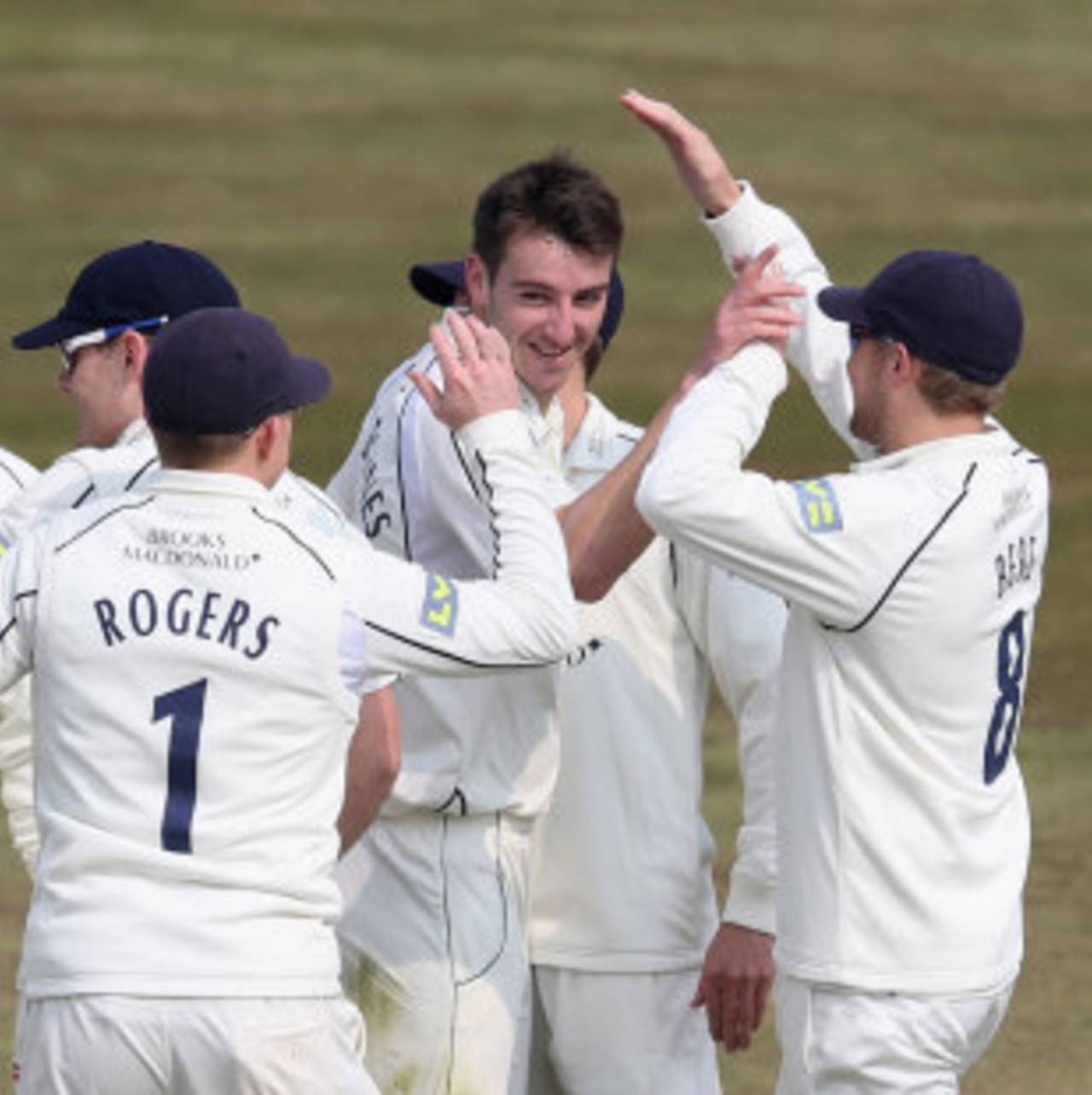 Toby Roland-Jones has been one Middlesex bowler relishing early-season celebrations such as this&nbsp;&nbsp;&bull;&nbsp;&nbsp;Getty Images