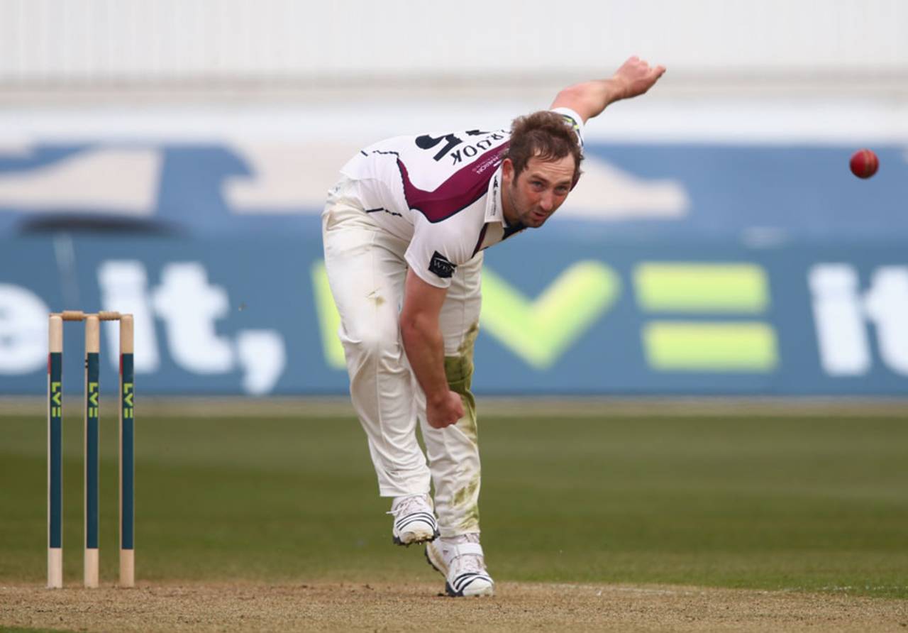 Steven Crook took 4 for 30 as Glamorgan stumbled to 134 all out, Glamorgan v Northamptonshire, County Championship, Division Two, Cardiff, 1st day, April 10, 2013