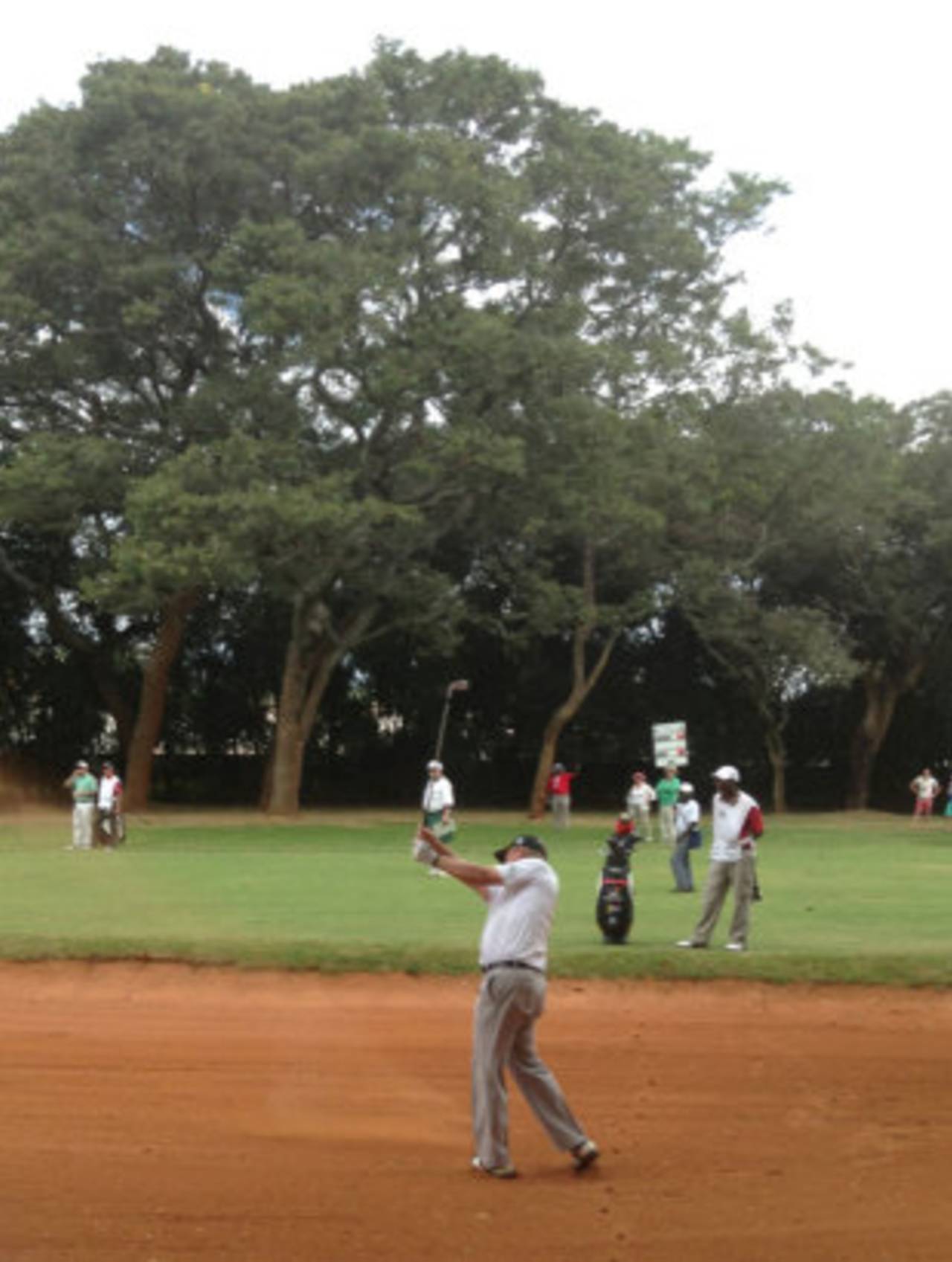 Doug McGuigan tees off at the Zimbabwe Open, Royal Harare Golf Club, Harare, April 21, 2013