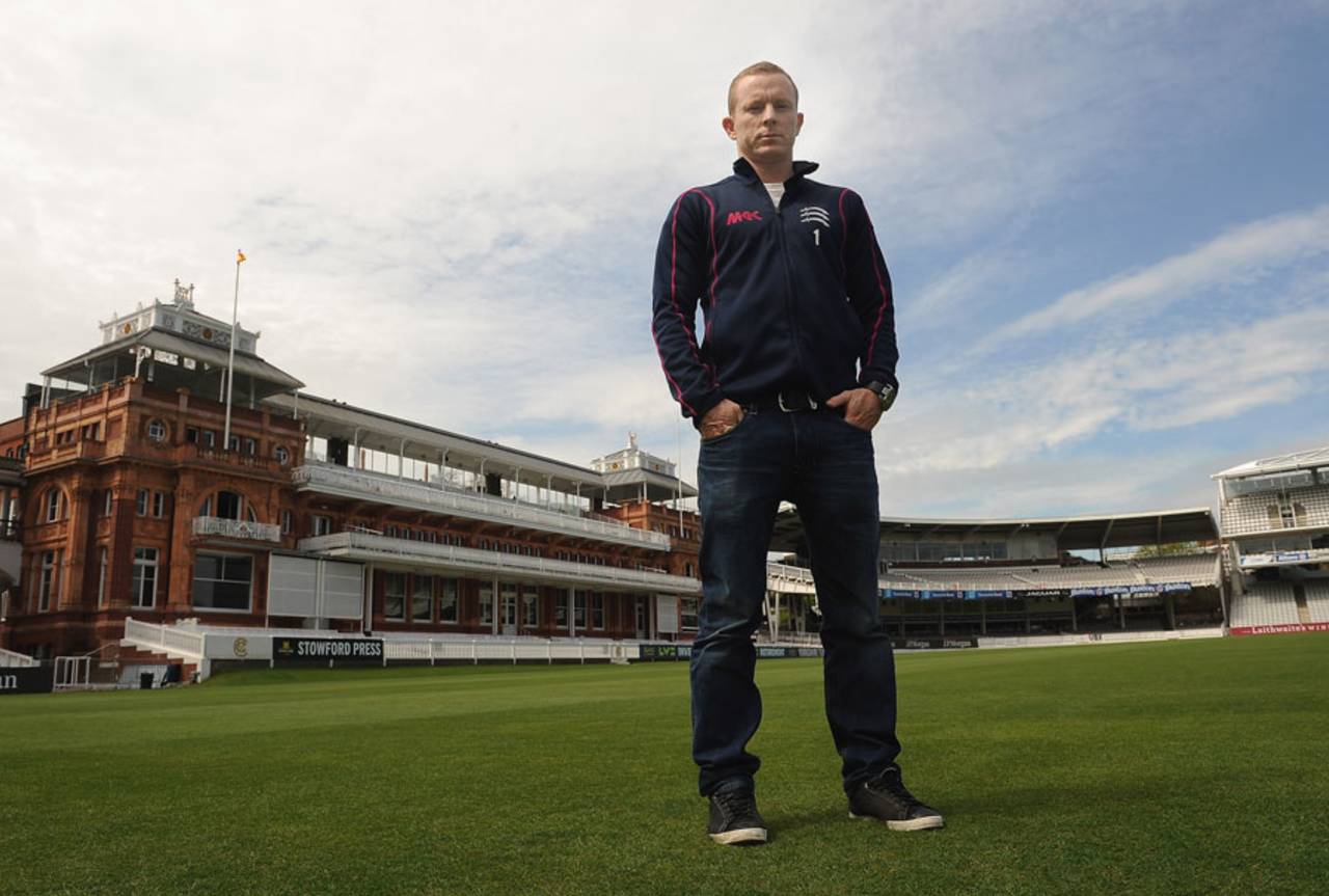Rogers at a photo session after he was picked to make his Ashes debut in 2013&nbsp;&nbsp;&bull;&nbsp;&nbsp;Getty Images