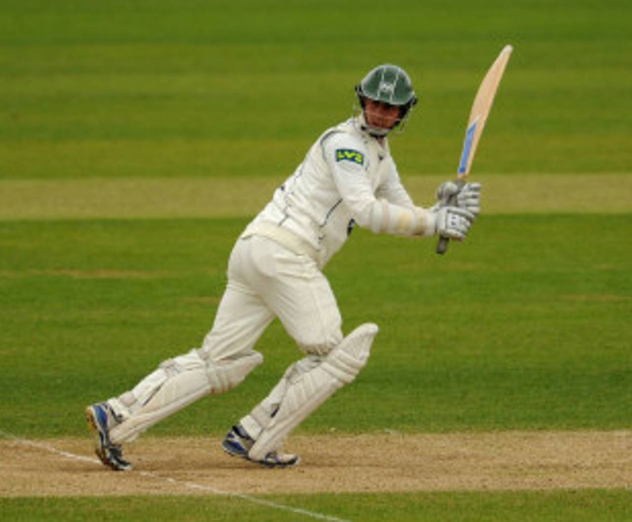 Matt Pardoe flicks to leg, Hampshire v Worcestershire, County Championship, Division Two, Ageas Bowl, 3rd day, April 26, 2013