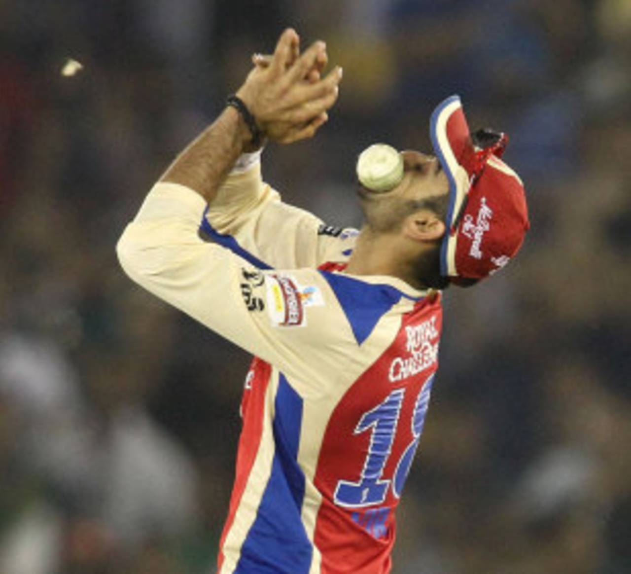Virat Kohli drops a catch off David Miller, Kings XI Punjab v Royal Challengers Bangalore, IPL 2013, Mohali, May 6, 2013