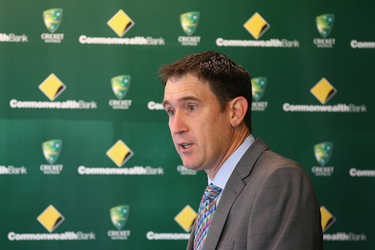 James Sutherland at the announcement of the Commonwealth Bank as Australia's major sponsor, Sydney, May 15, 2013