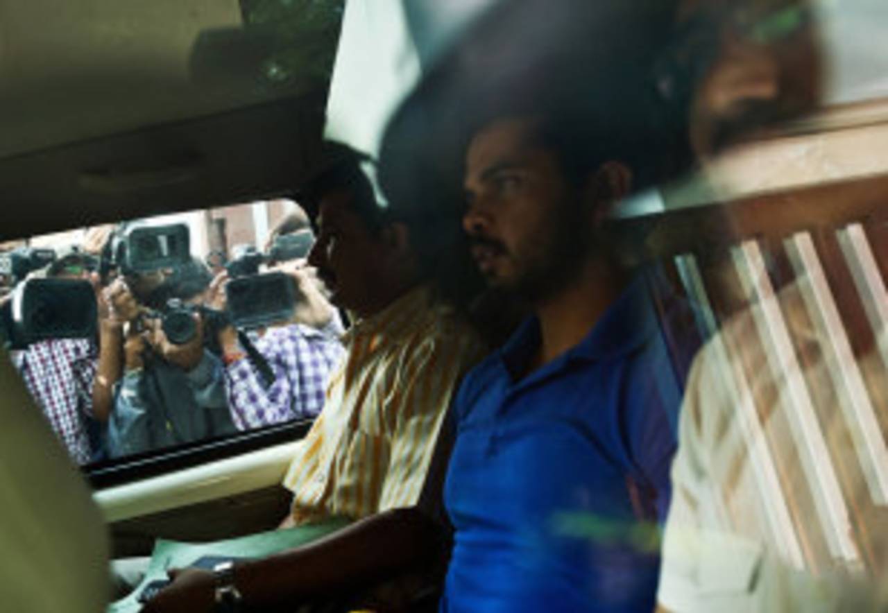 Non-bailable charges framed against Sreesanth and his two Rajasthan Royals team-mates&nbsp;&nbsp;&bull;&nbsp;&nbsp;AFP