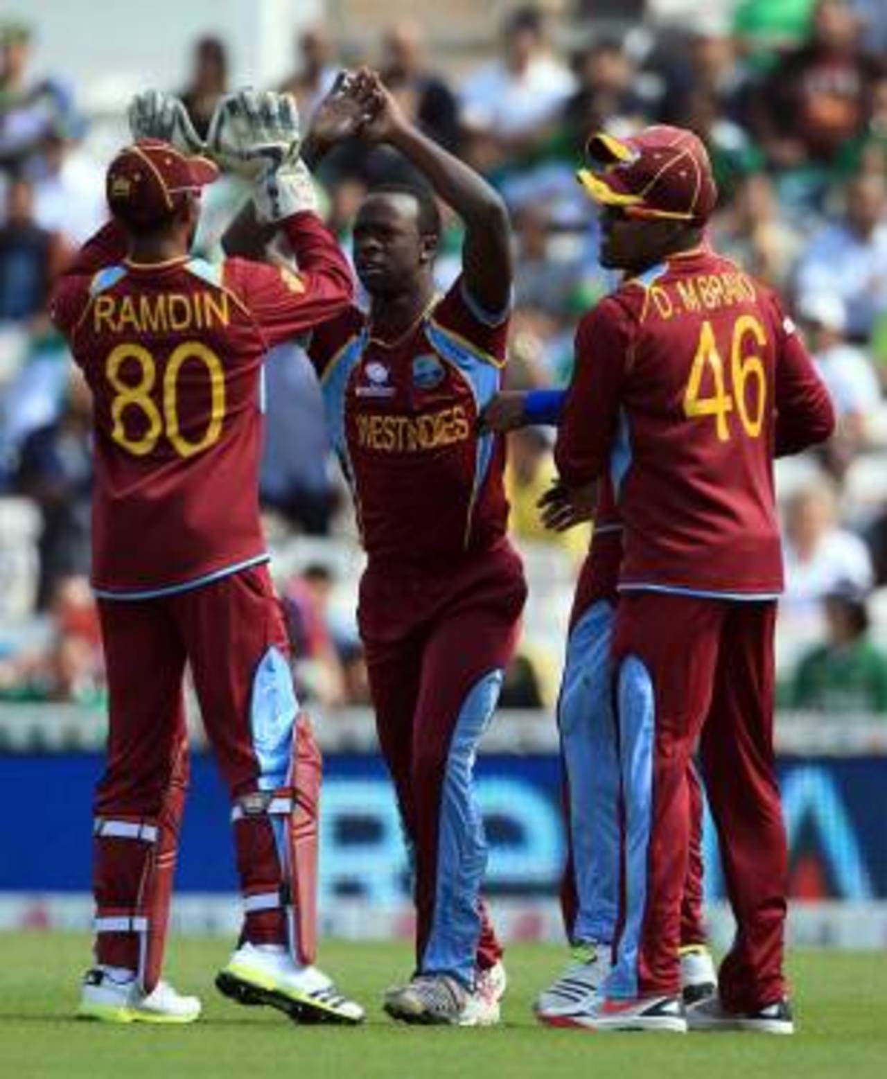 Kemar Roach struck early for West Indies, West Indies v Pakistan, Champions Trophy, Group B, The Oval, June 7, 2013