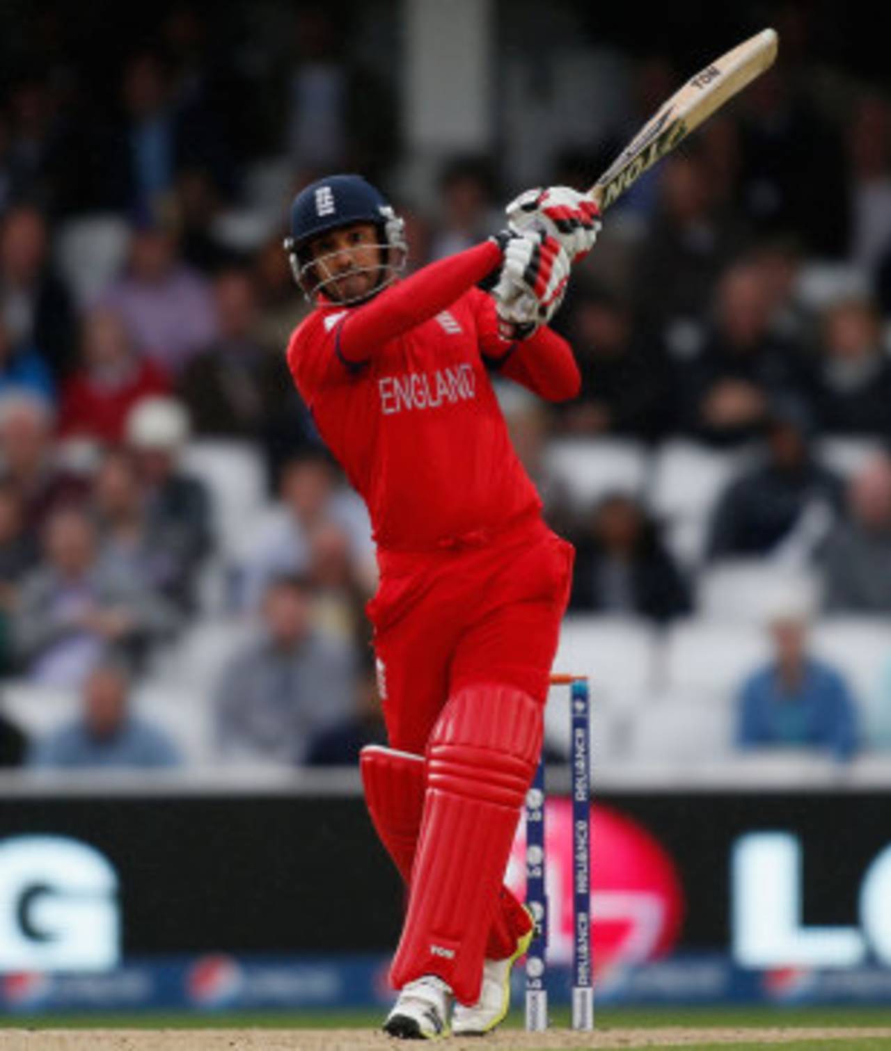 Ravi Bopara hits over long-on, England v Sri Lanka, Champions Trophy, Group A, The Oval, June 13, 2013